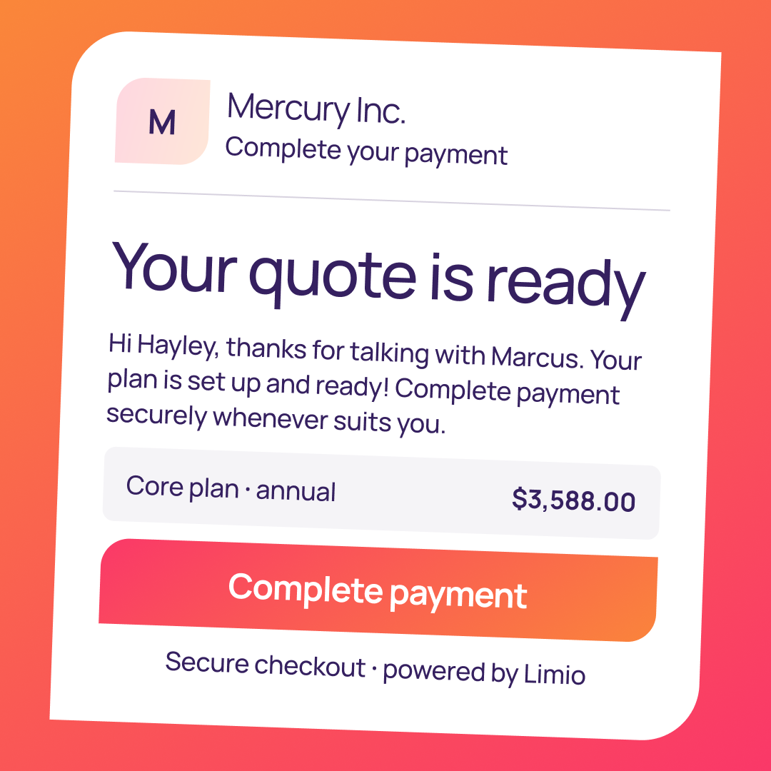 When a deal needs a rep, keep it to minutes.